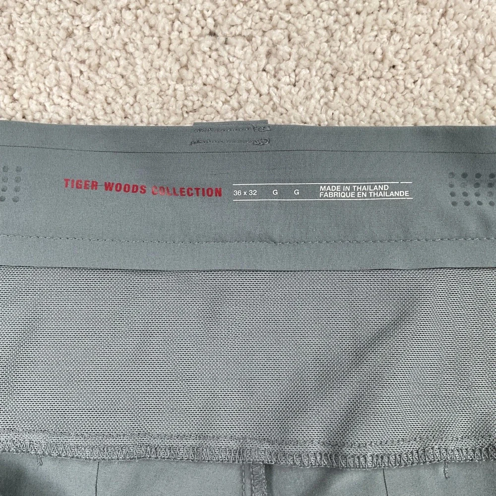 Nike Tiger Woods Collection Mens Grey Performance Golf Pants 36x32 Stretch